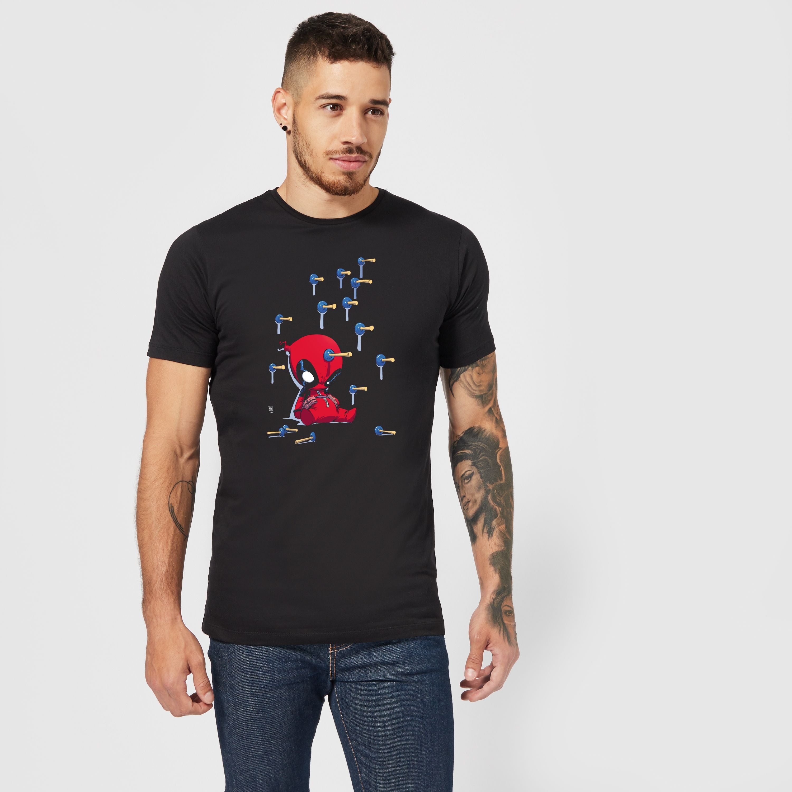 Official Marvel Deadpool Cartoon Knockout T-Shirt