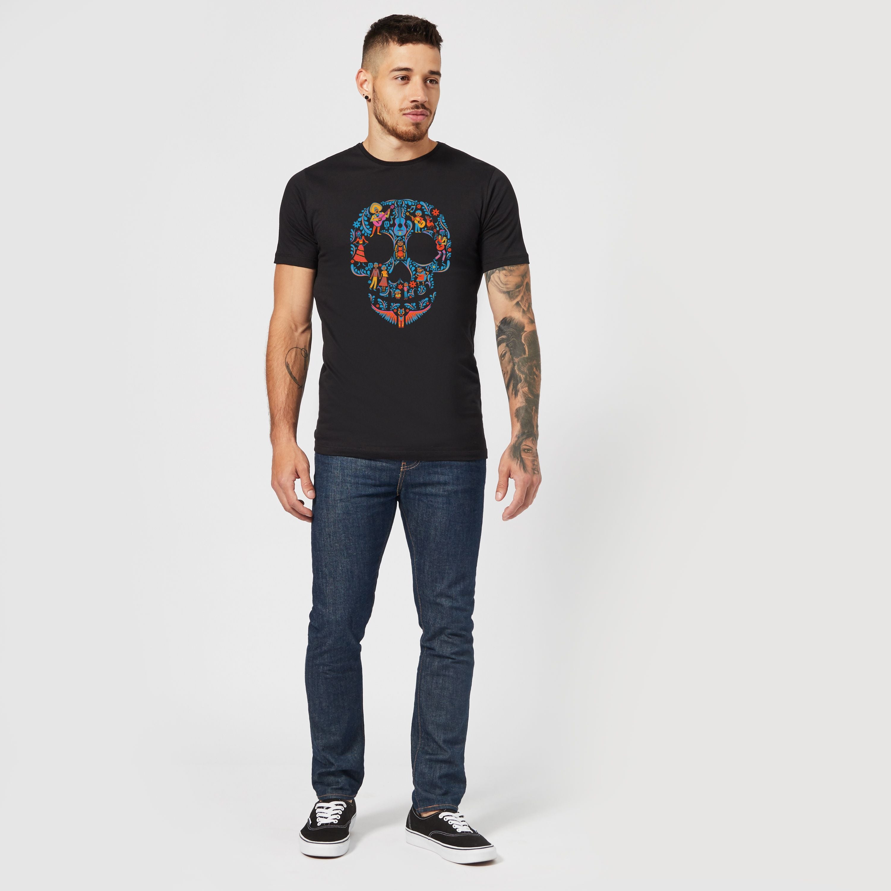 Official Disney Coco Skull Pattern Unisex T-Shirt