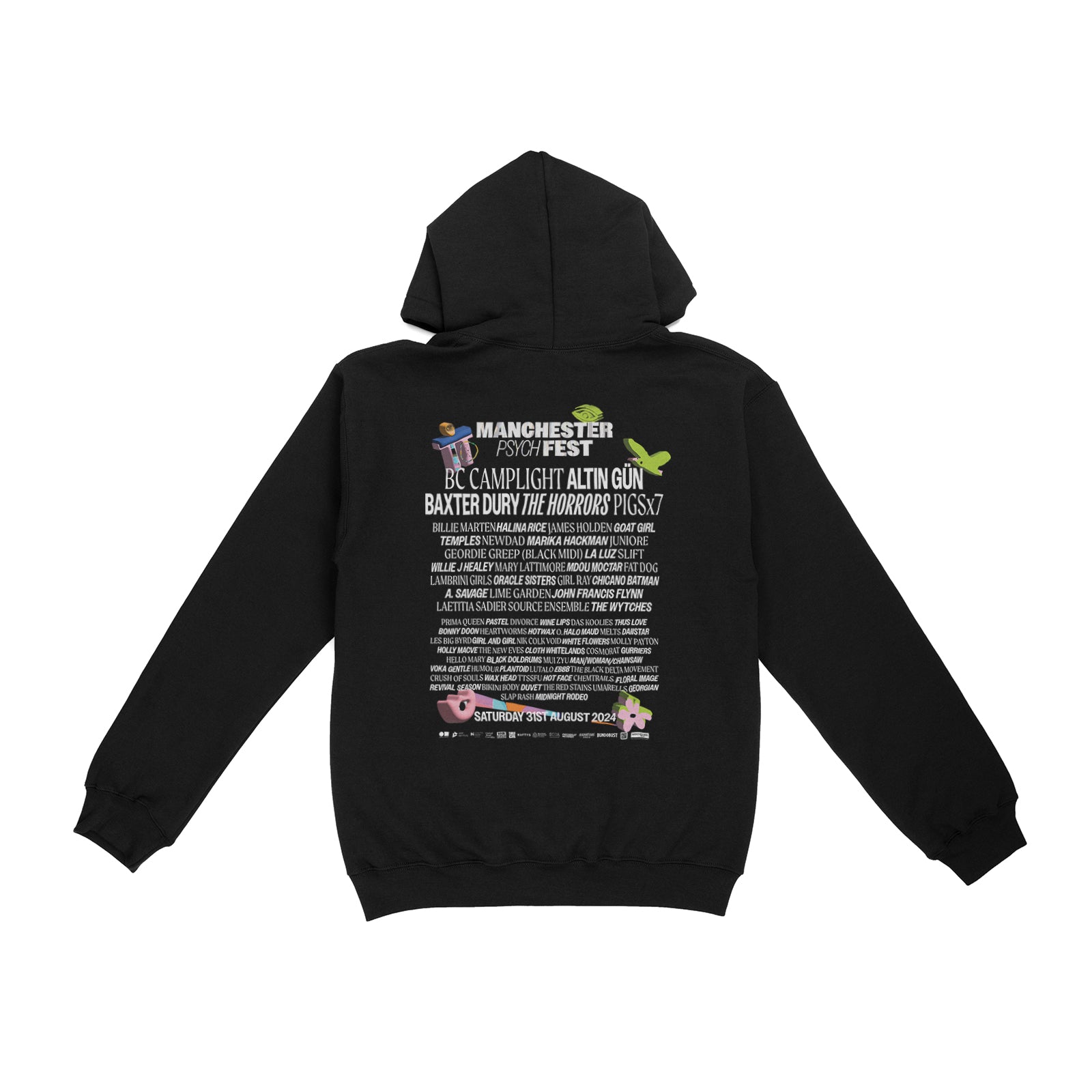 Manchester Psych Fest 2024 Festival Hoodie - Black