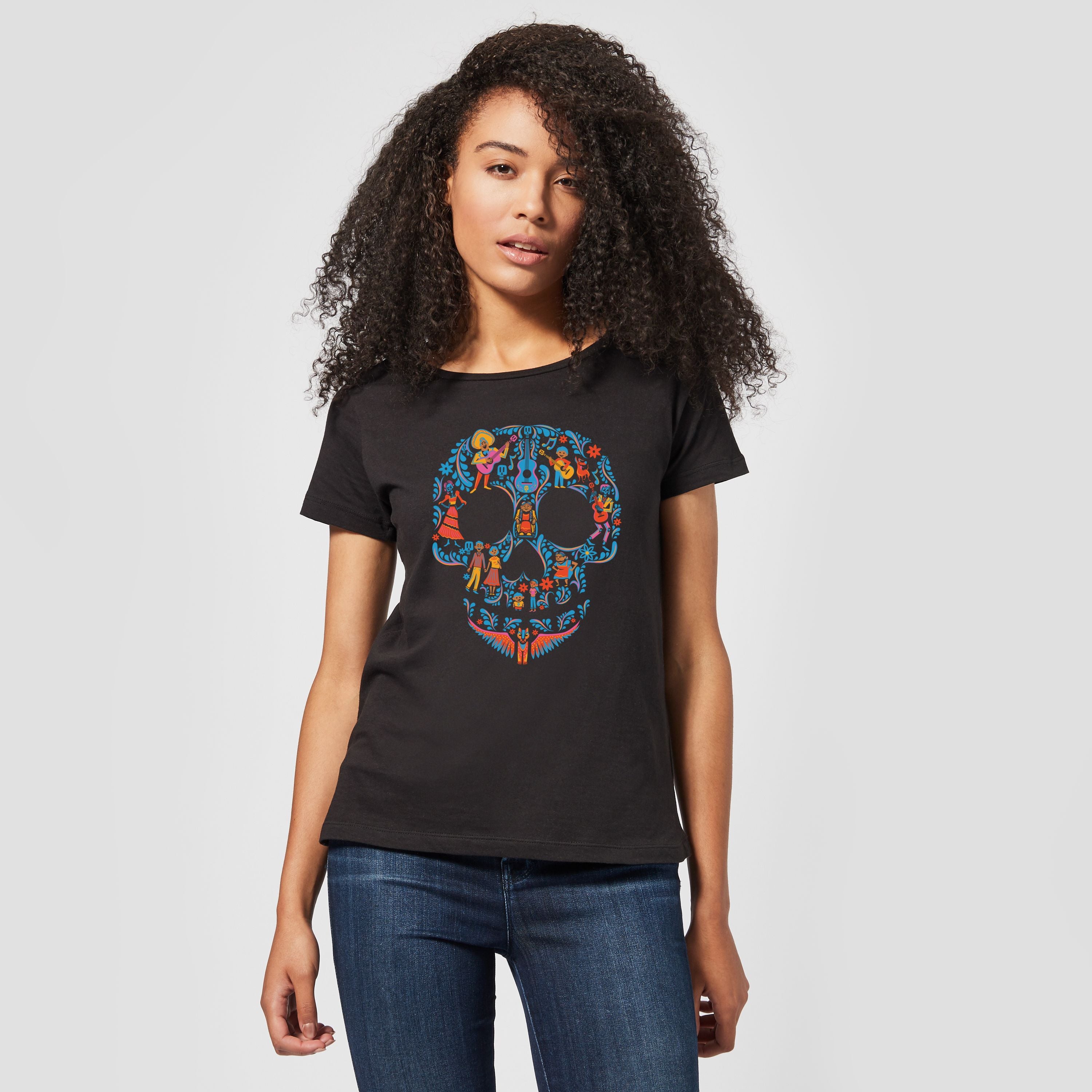 Official Disney Coco Skull Pattern Women's T-Shirt