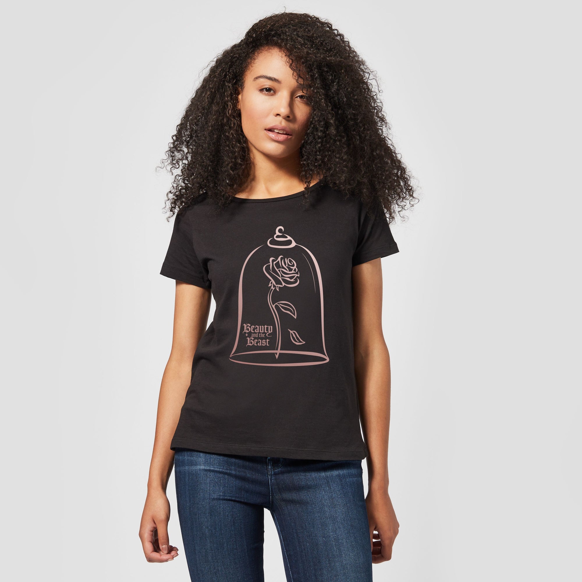 Official Disney Beauty And The Beast Rose Gold Women's T-Shirt