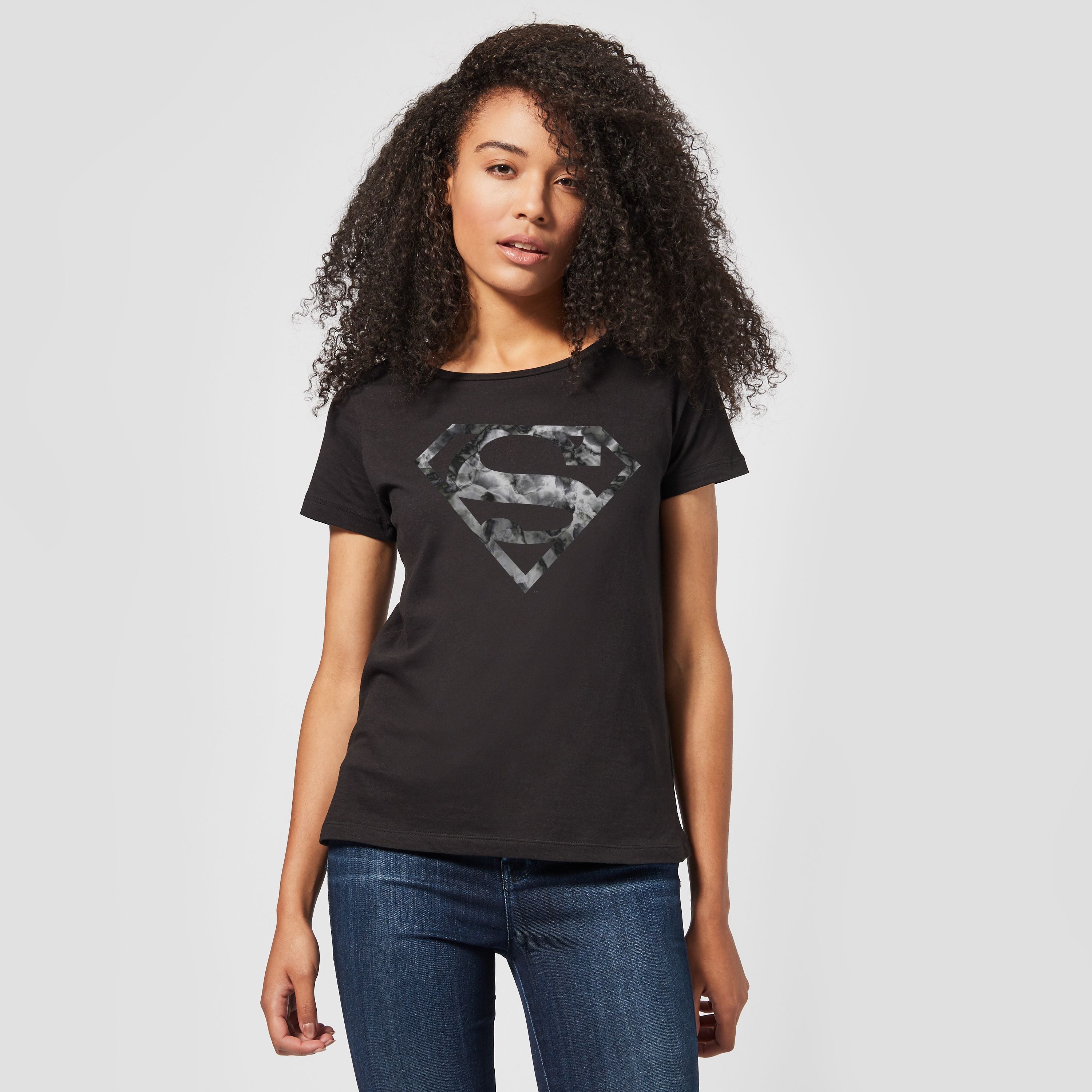 Official DC Comics Original Marble Superman Logo Women's T-Shirt