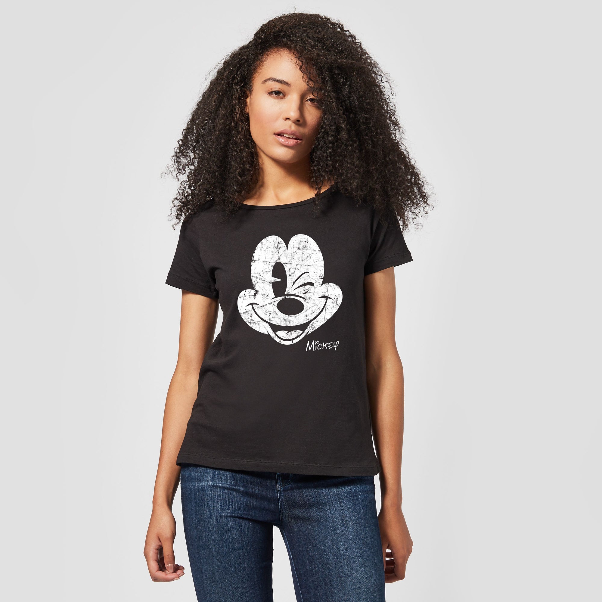 Official Disney Mickey Mouse Worn Face Women's T-Shirt