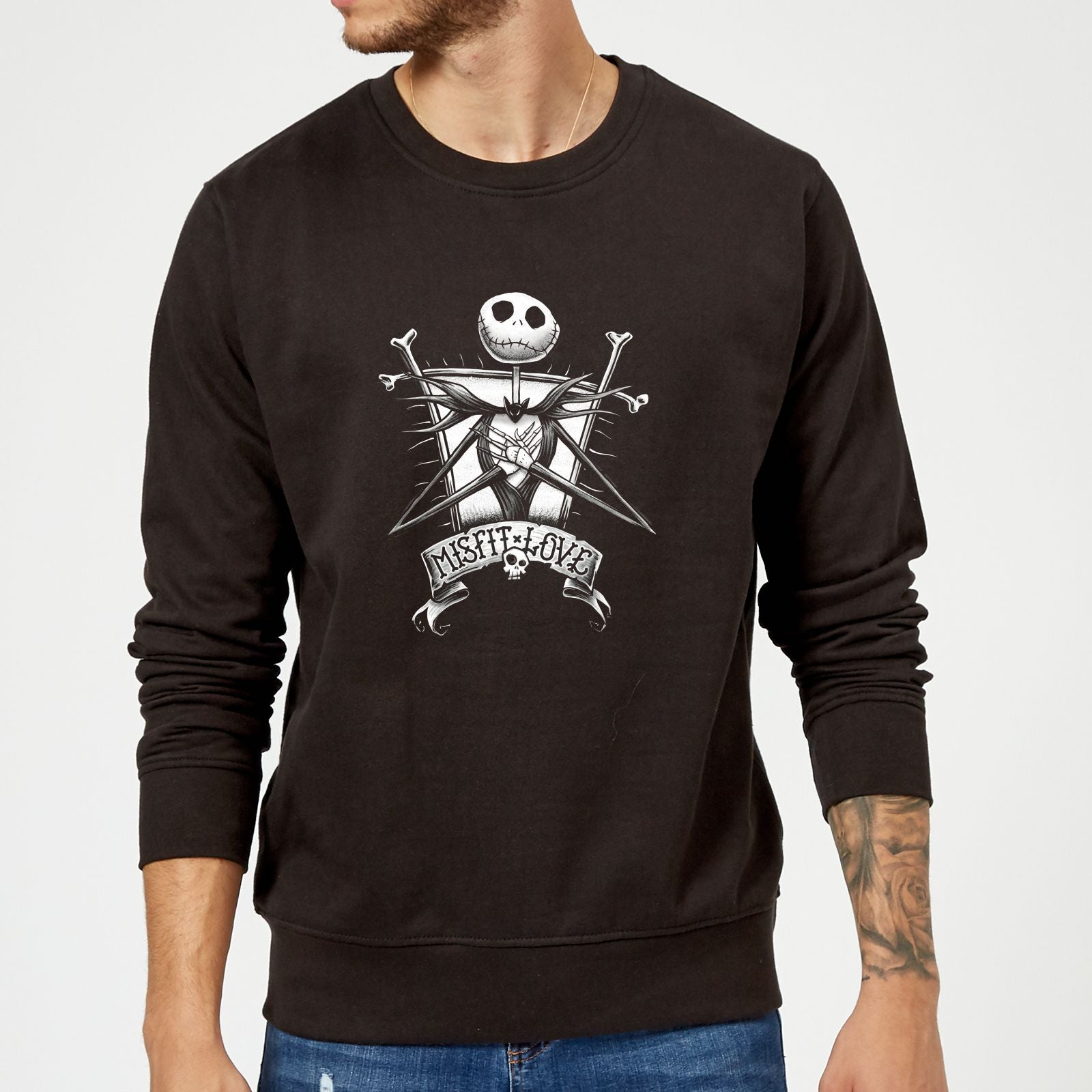 Official Disney The Nightmare Before Christmas Misfit Love Christmas Jumper