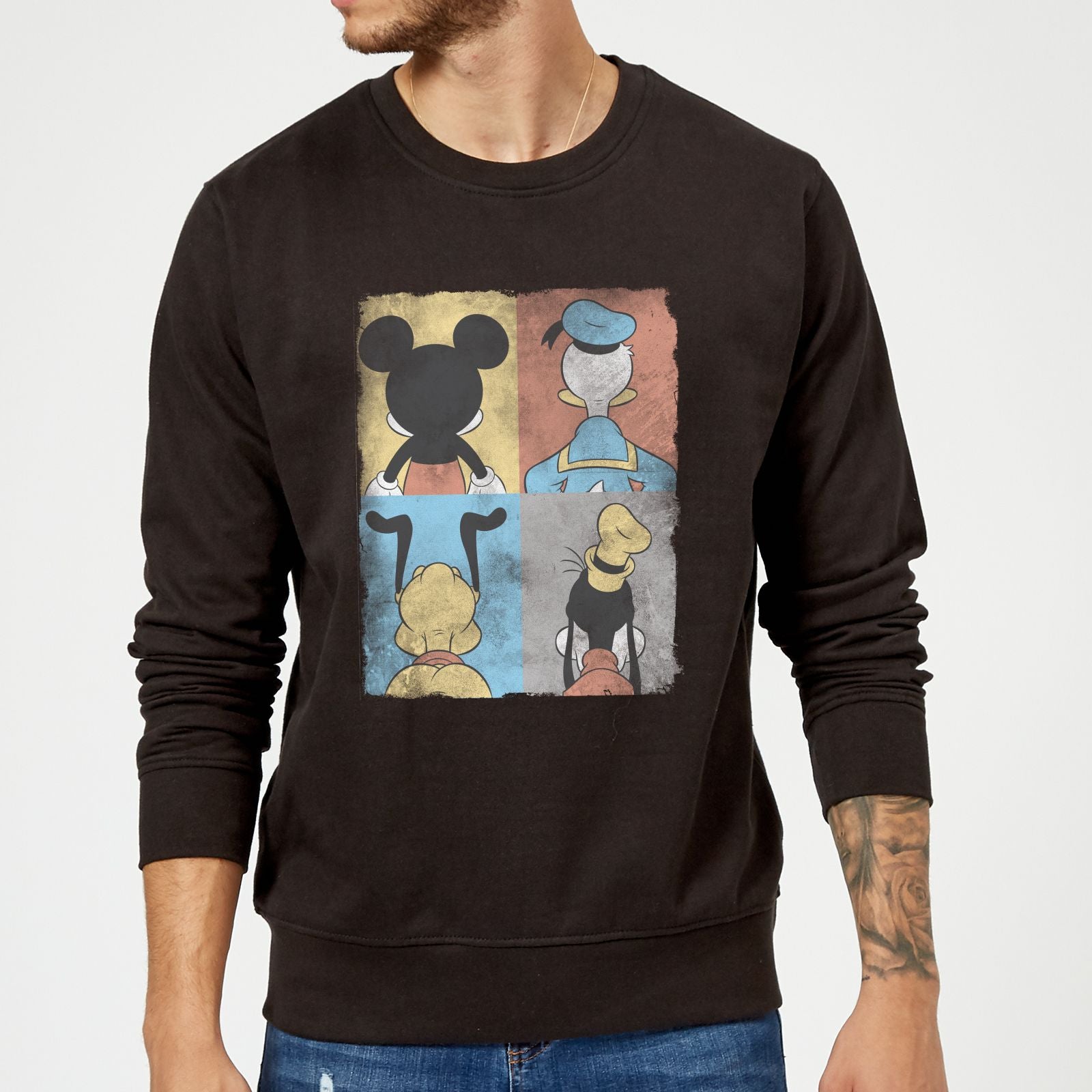 Official Disney Mickey Mouse, Donald Duck, Pluto and Goofy Tiles Sweatshirt