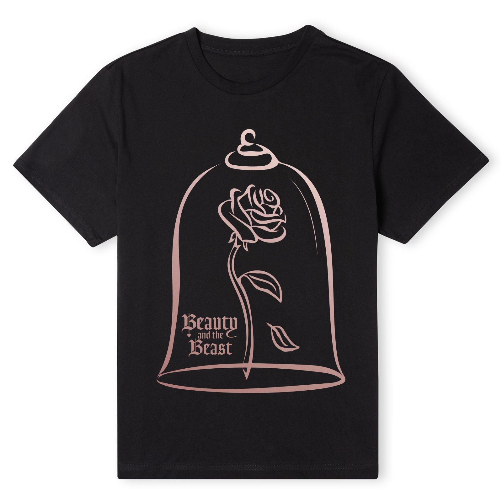 Official Disney Beauty And The Beast Rose Gold Unisex T-Shirt