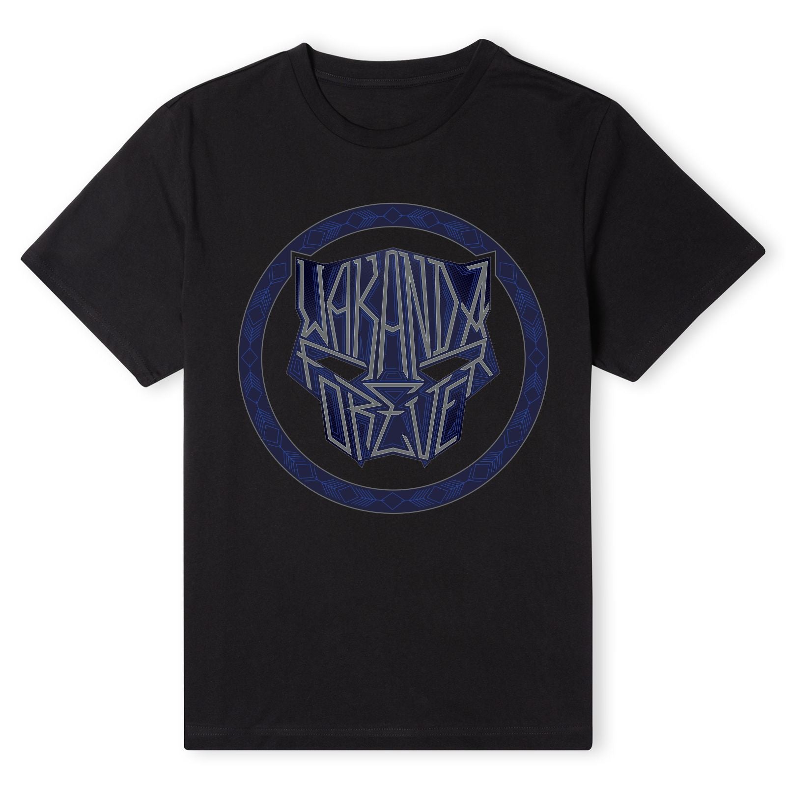 Official Marvel Black Panther Wakanda Forever Emblem Unisex T-Shirt