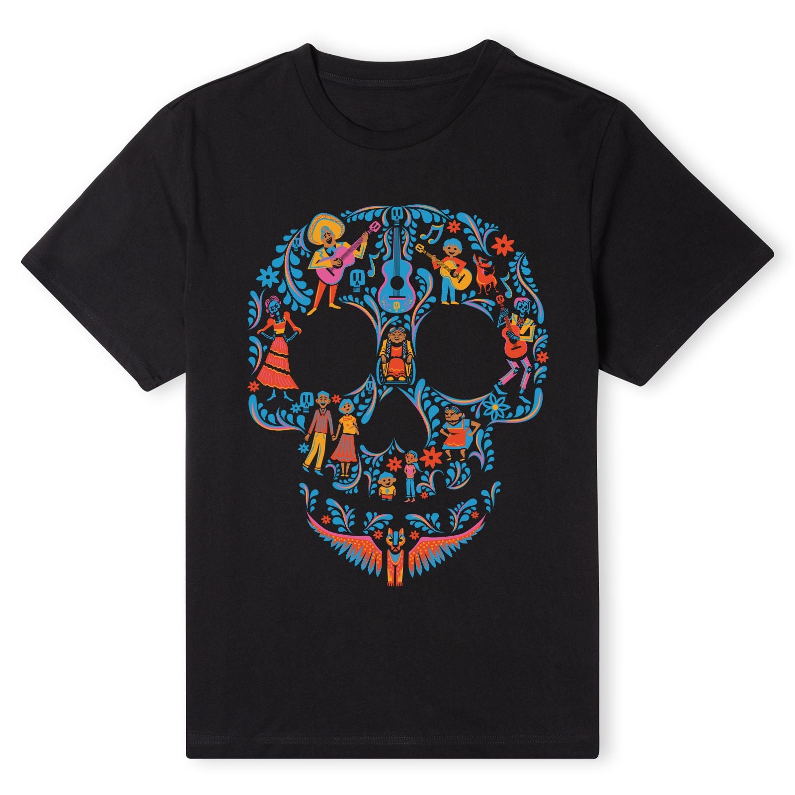 Official Disney Coco Skull Pattern Unisex T-Shirt