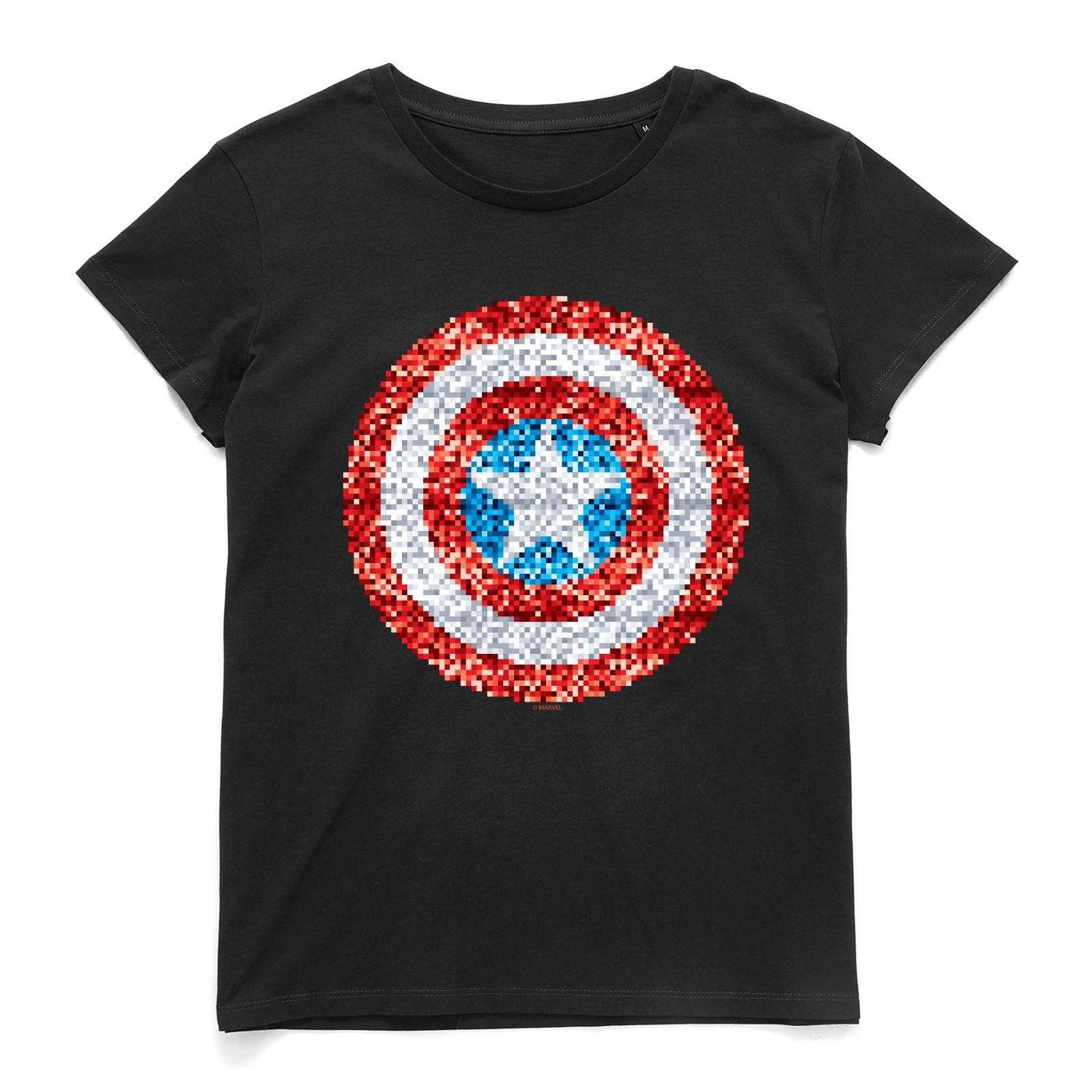 Official Marvel Captain America Pixelated Shield Women's T-Shirt